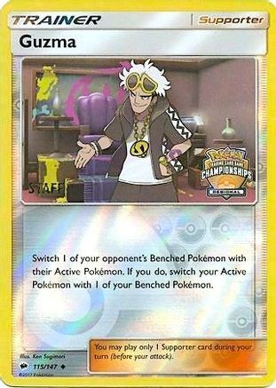 [PKM] Guzma (115/147) (League Promo) (Staff) [Sun & Moon: Burning Shadows]