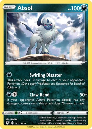 [PKM-R] Absol (097/189) (Theme Deck Exclusive) [Sword & Shield: Astral Radiance]