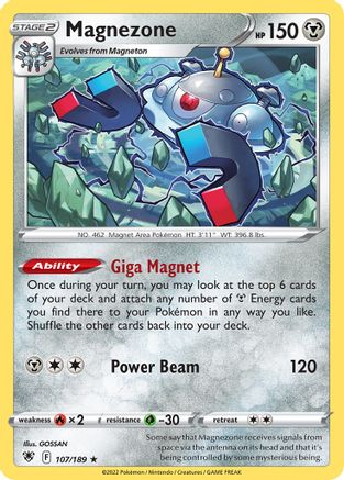 [PKM] Magnezone (107/189) (Theme Deck Exclusive) [Sword & Shield: Astral Radiance]