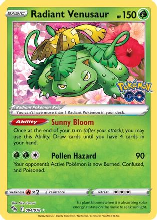 [PKM-R] Radiant Venusaur (004/078) [PokÃƒÂ©mon GO]