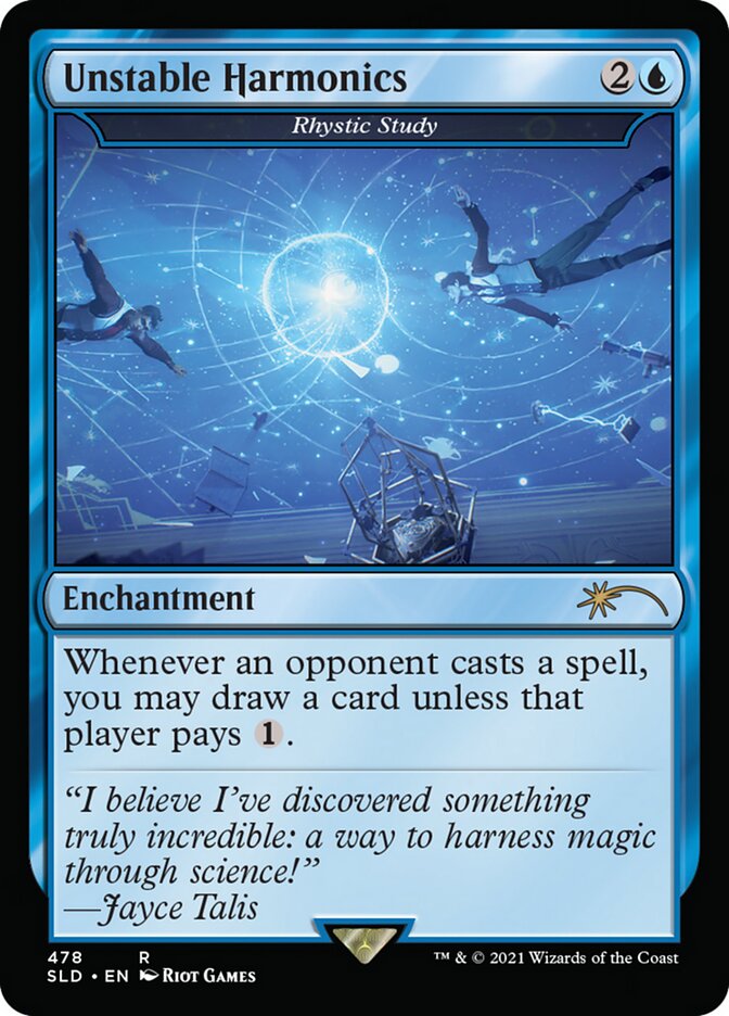 {R} Rhystic Study - Unstable Harmonics [Secret Lair Drop Series][SLD 478]
