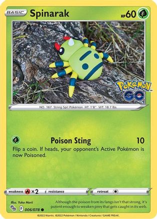 [PKM] Spinarak (006/078) [PokÃƒÂ©mon GO]