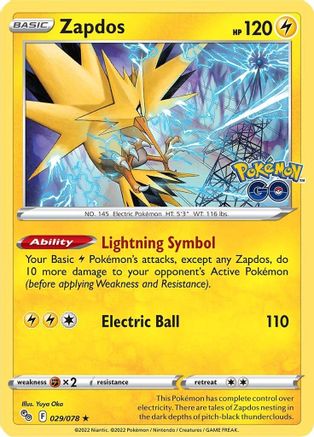 [PKM] Zapdos (029/078) [PokÃƒÂ©mon GO]