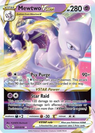 [PKM] Mewtwo VSTAR (031/078) [PokÃƒÂ©mon GO]