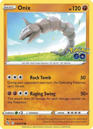 [PKM-C] Onix (036/078) [PokÃƒÂ©mon GO]