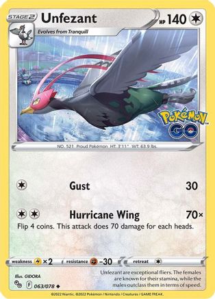 [PKM] Unfezant (063/078) [PokÃƒÂ©mon GO]