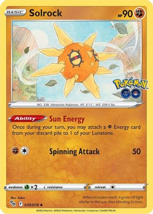 [PKM] Solrock (039/078) [PokÃƒÂ©mon GO]