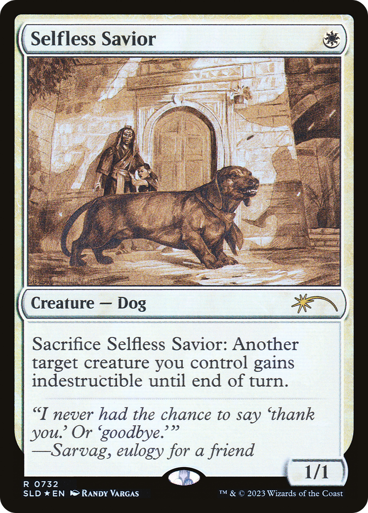 {R} Selfless Savior (Sketch) [Secret Lair Drop Promos][SLD 732]