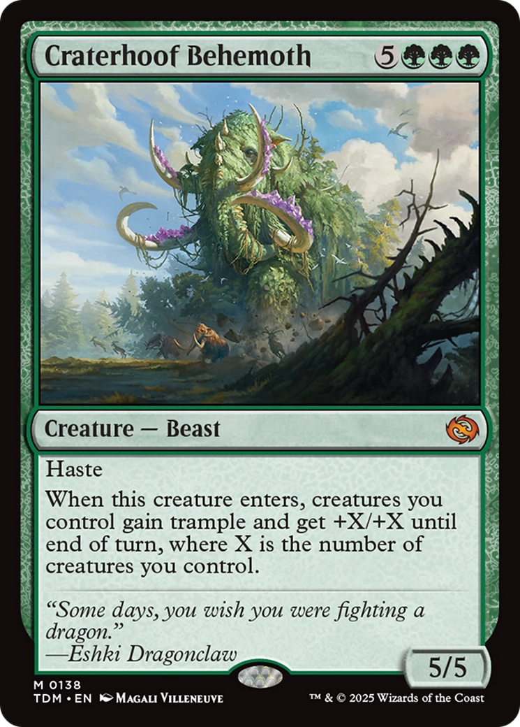 {@R} Craterhoof Behemoth [Tarkir: Dragonstorm][TDM 138]