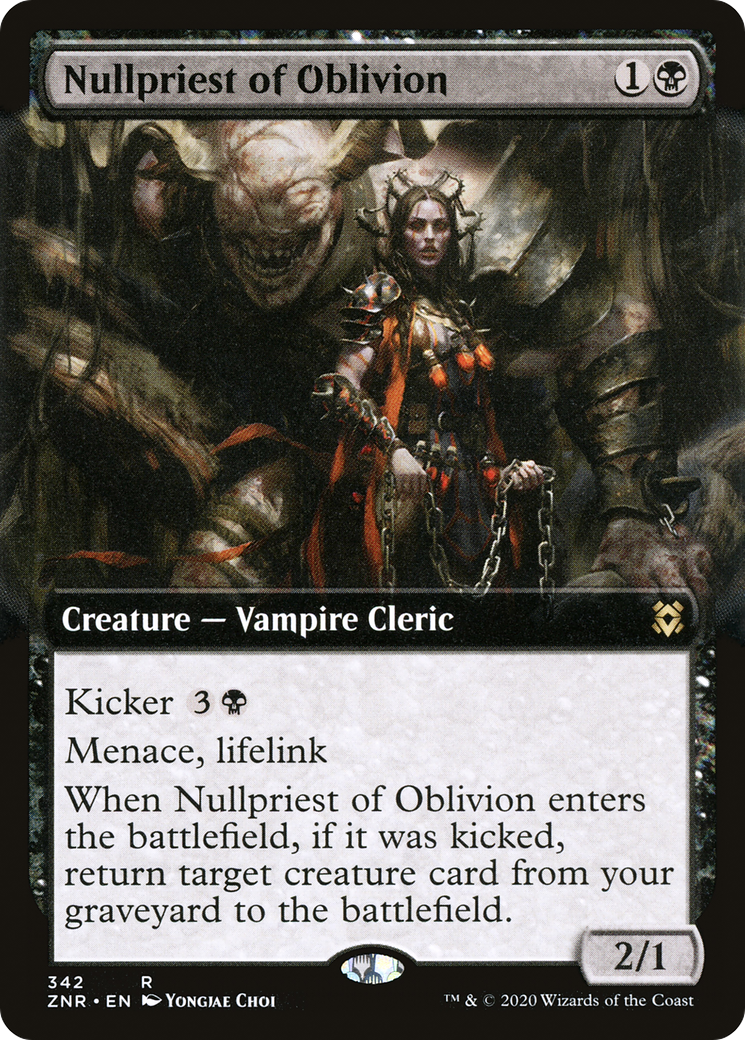 {R} Nullpriest of Oblivion (Extended Art) [Zendikar Rising][ZNR 342]