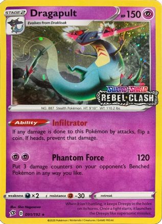 [PKM] Dragapult (091/192) (Rebel Clash Stamped) [Sword & Shield: Black Star Promos]