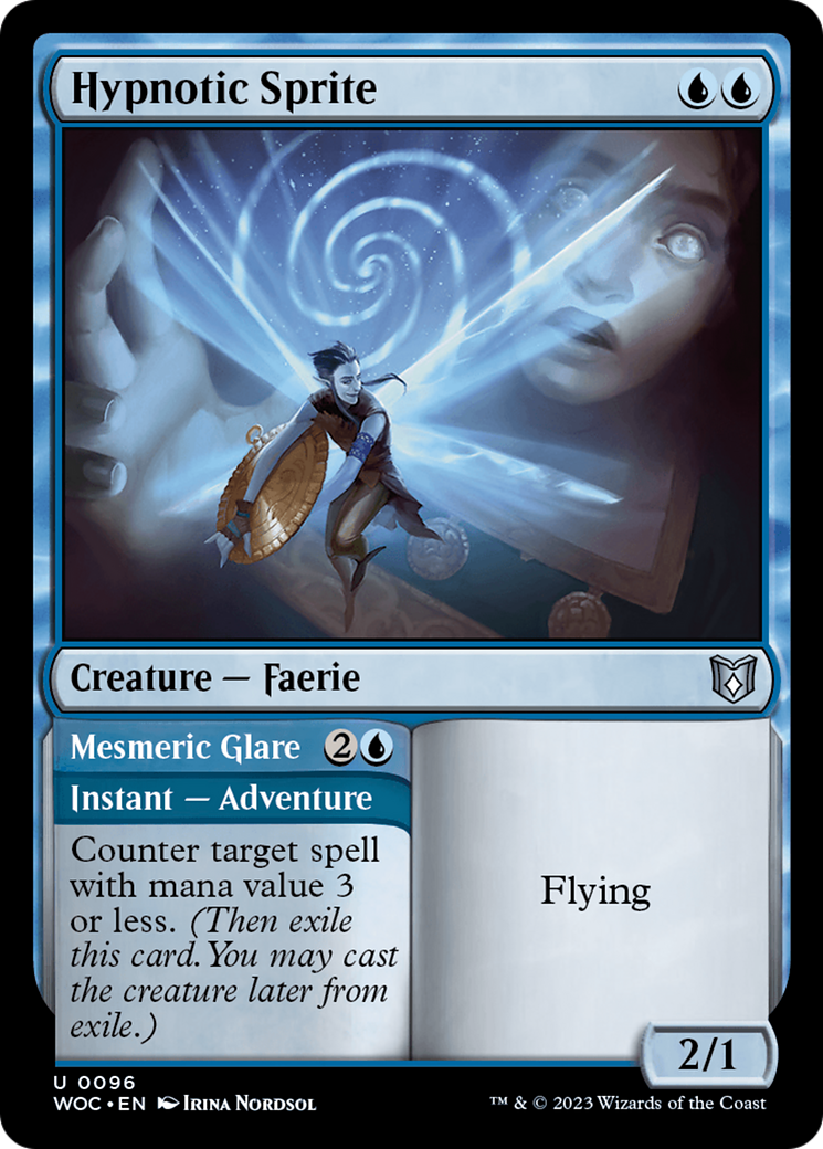 {C} Hypnotic Sprite // Mesmeric Glare [Wilds of Eldraine Commander][WOC 096]