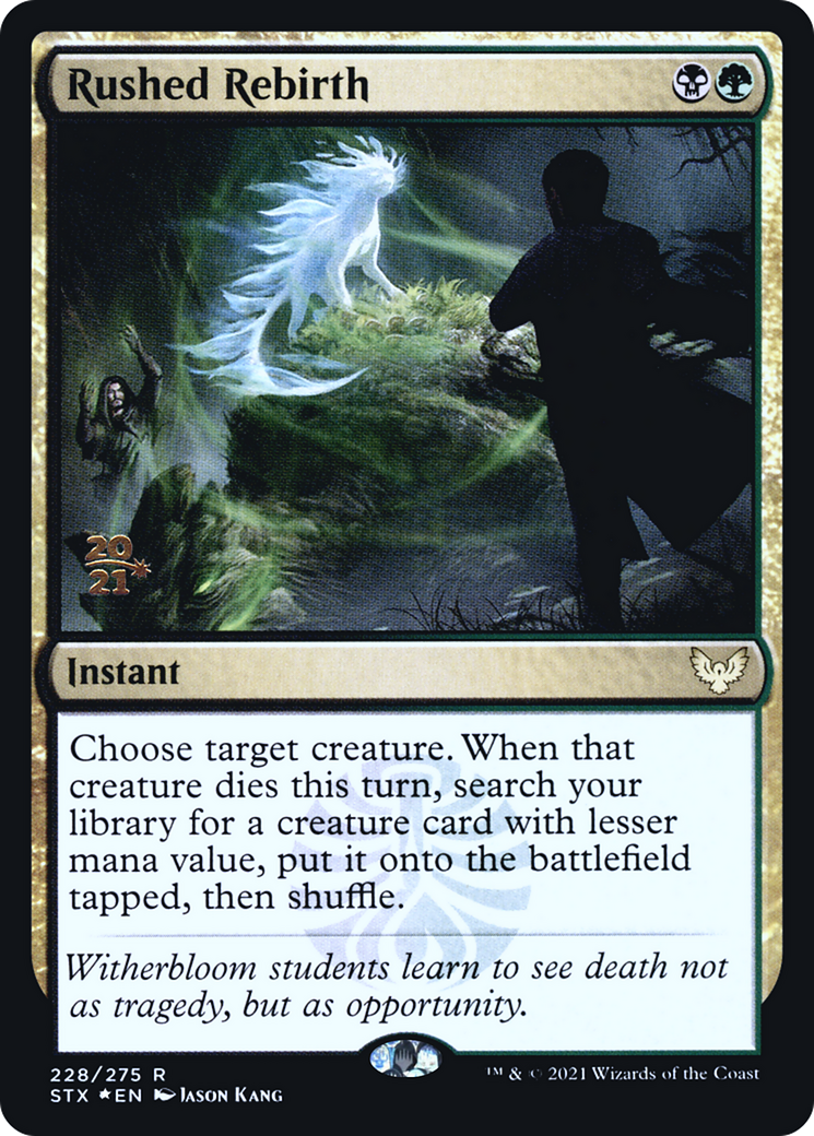 {R} Rushed Rebirth [Strixhaven: School of Mages Prerelease Promos][PR STX 228]