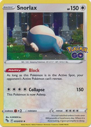 [PKM] Snorlax (55/078) (Cosmos Holo) [PokÃƒÂ©mon GO]