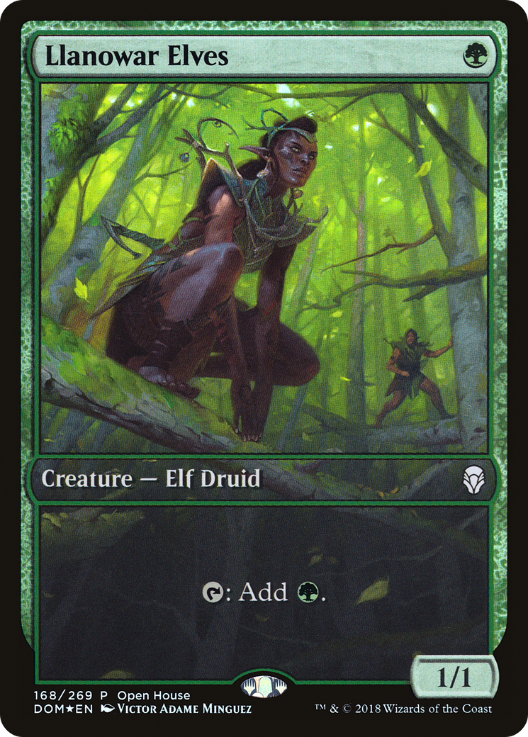 {C} Llanowar Elves (Open House) [Dominaria Promos][PA DOM 168]