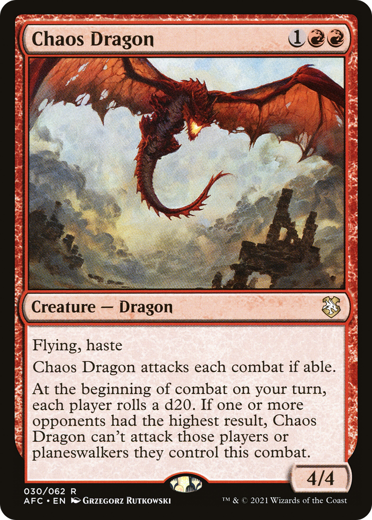 {R} Chaos Dragon [Dungeons & Dragons: Adventures in the Forgotten Realms Commander][AFC 030]