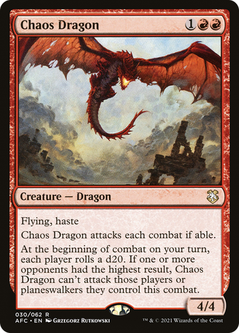 {R} Chaos Dragon [Dungeons & Dragons: Adventures in the Forgotten Realms Commander][AFC 030]