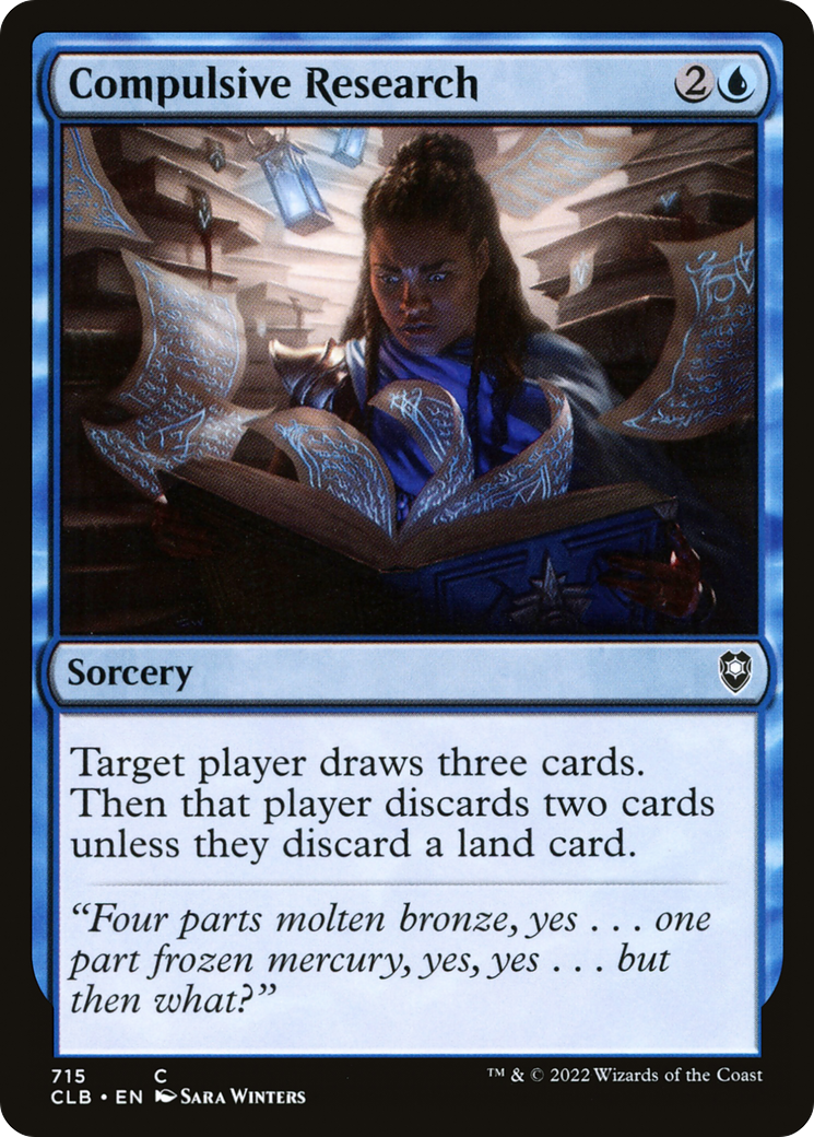 {C} Compulsive Research [Commander Legends: Battle for Baldur's Gate][CLB 715]