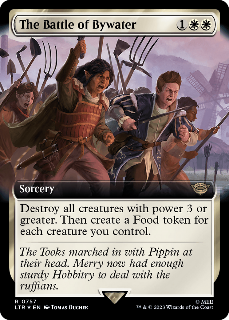 {R} The Battle of Bywater (Extended Art) (Surge Foil) [The Lord of the Rings: Tales of Middle-Earth][LTR 757]