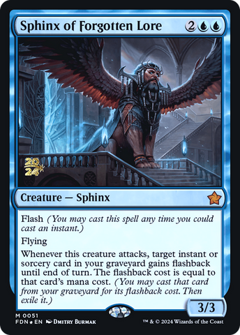 {@R} Sphinx of Forgotten Lore [Foundations Prerelease Promos][PR FDN 051]