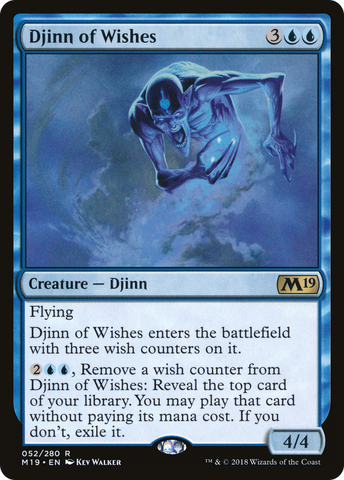 {R} Djinn of Wishes [Core Set 2019][M19 052]