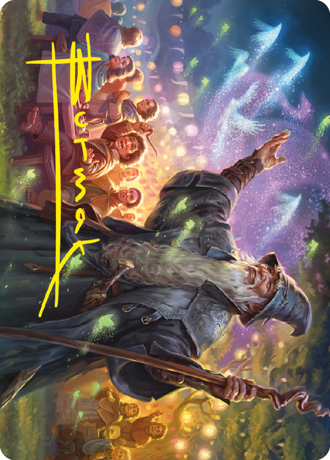 {A} Gandalf, Friend of the Shire Art Card (Gold-Stamped Signature) [The Lord of the Rings: Tales of Middle-earth Art Series][GS ALTR 005]