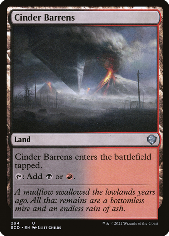 {C} Cinder Barrens [Starter Commander Decks][SCD 294]