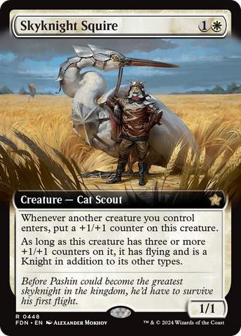{@R} Skyknight Squire (Extended Art) [Foundations][FDN 448]