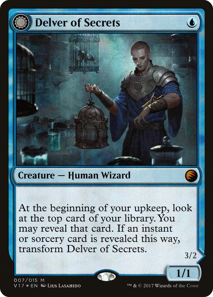 {R} Delver of Secrets // Insectile Aberration [From the Vault: Transform][V17 007]