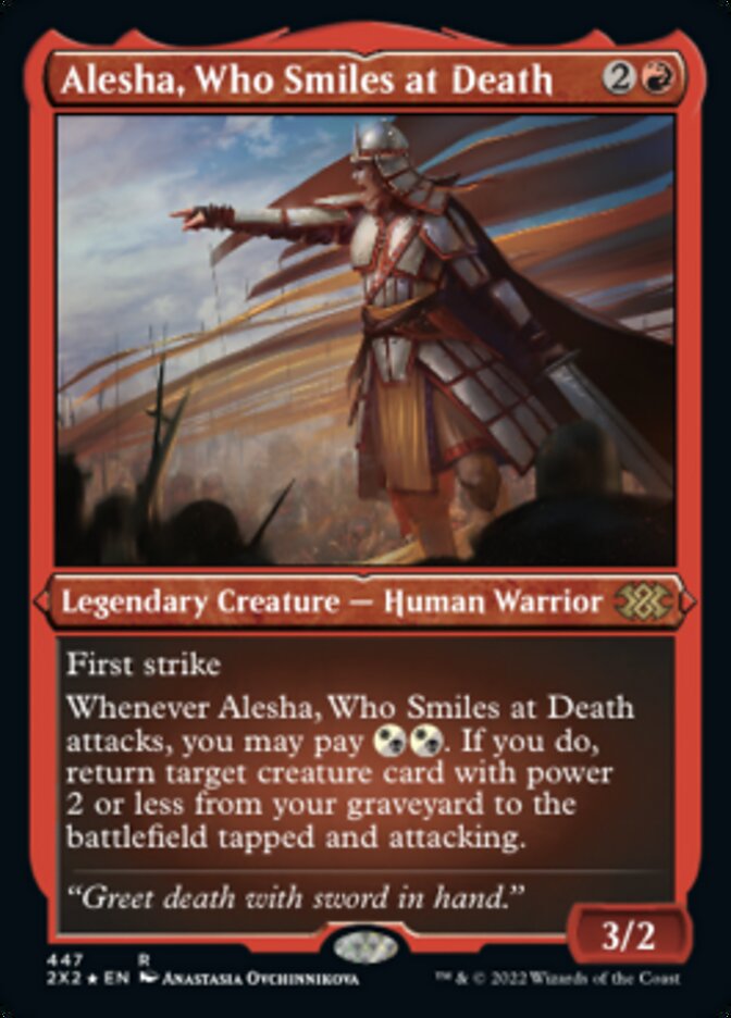 {R} Alesha, Who Smiles at Death (Foil Etched) [Double Masters 2022][2X2 447]