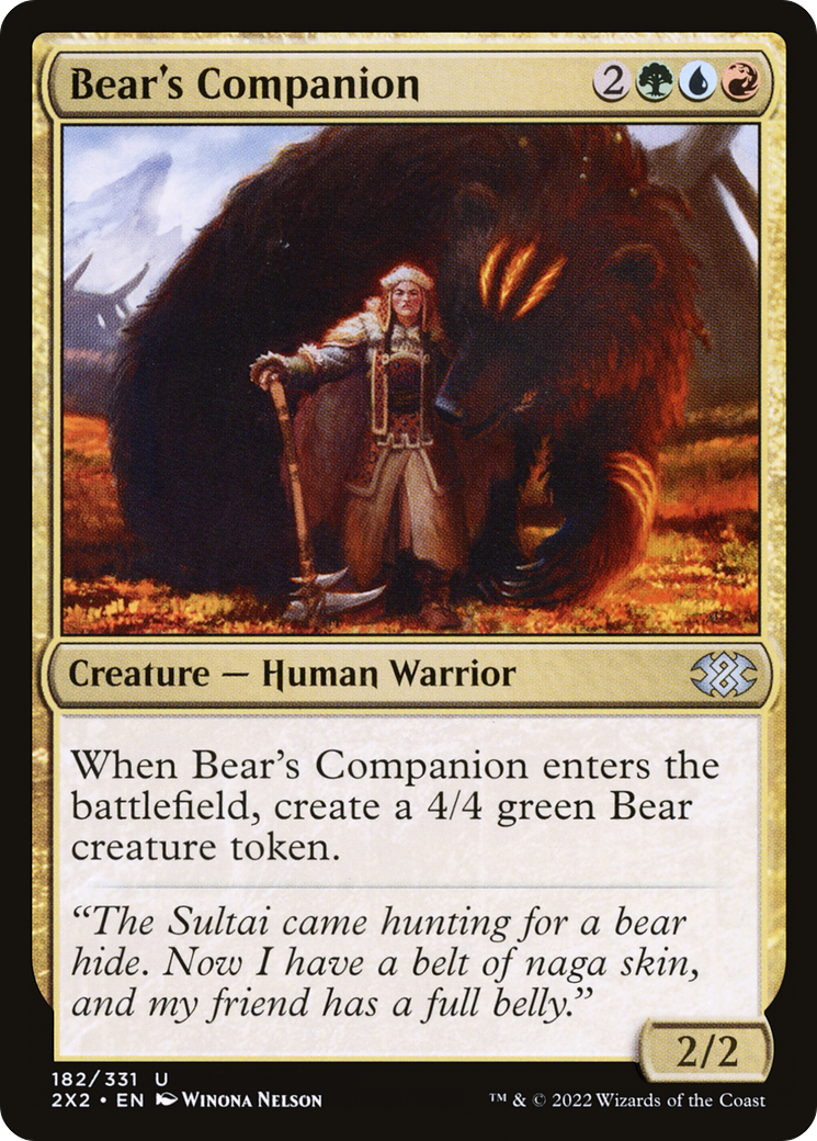 {C} Bear's Companion [Double Masters 2022][2X2 182]