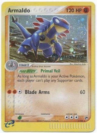 [PKM] Armaldo (1/100) (Prerelease Promo) [EX: Sandstorm]