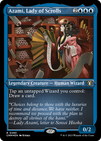 {R} Azami, Lady of Scrolls (Foil Etched) [Commander Masters][CMM 480]