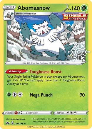 [PKM] Abomasnow (010/198) (Holiday Calendar) [Sword & Shield: Chilling Reign]