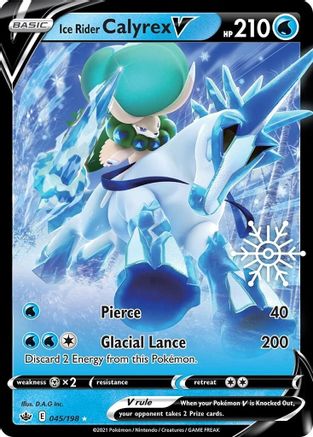 [PKM] Ice Rider Calyrex V (045/198) (Holiday Calendar) [Sword & Shield: Chilling Reign]