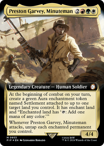 {R} Preston Garvey, Minuteman (Extended Art) (Surge Foil) [Fallout][PIP 953]