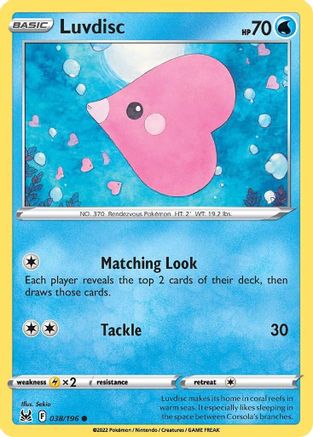[PKM] Luvdisc (038/196) [Sword & Shield: Lost Origin]