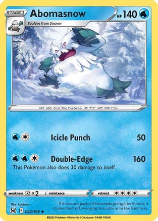 [PKM] Abomasnow (043/196) [Sword & Shield: Lost Origin]