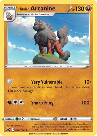 [PKM] Hisuian Arcanine (084/196) [Sword & Shield: Lost Origin]