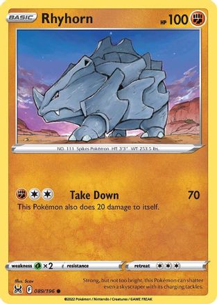 [PKM] Rhyhorn (089/196) [Sword & Shield: Lost Origin]