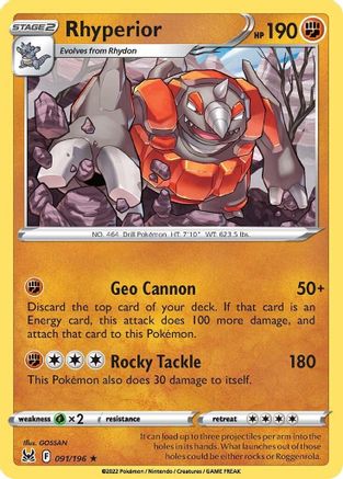 [PKM-R] Rhyperior (091/196) [Sword & Shield: Lost Origin]