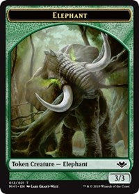 {T} Elephant (012) // Spirit (016) Double-sided Token [Modern Horizons Tokens][TMH1 012]