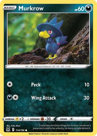 [PKM] Murkrow (114/196) [Sword & Shield: Lost Origin]