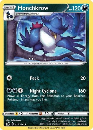 [PKM] Honchkrow (115/196) [Sword & Shield: Lost Origin]