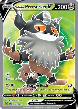 [PKM] Galarian Perrserker V (183/196) [Sword & Shield: Lost Origin]