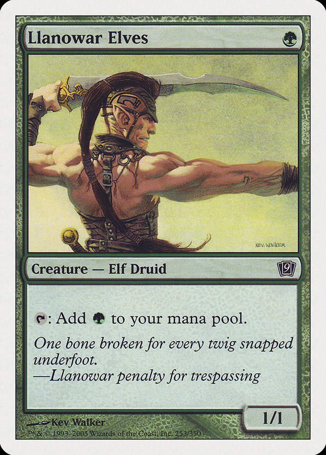 {O} Llanowar Elves (9th Edition) [Oversize Cards][OVR 9ED 253]