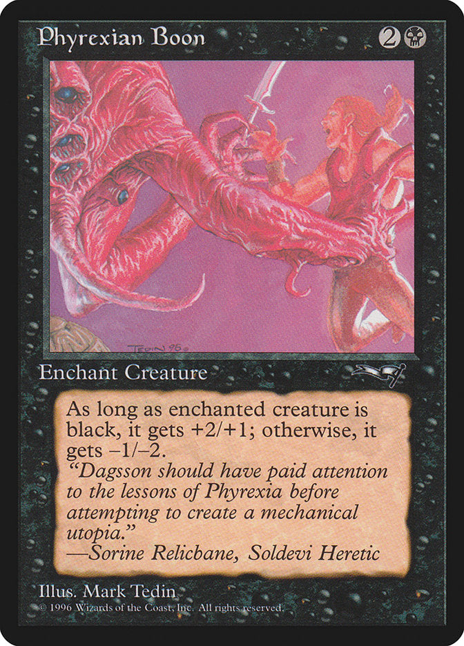 {C} Phyrexian Boon (Person on the Right) [Alliances][ALL 58B]