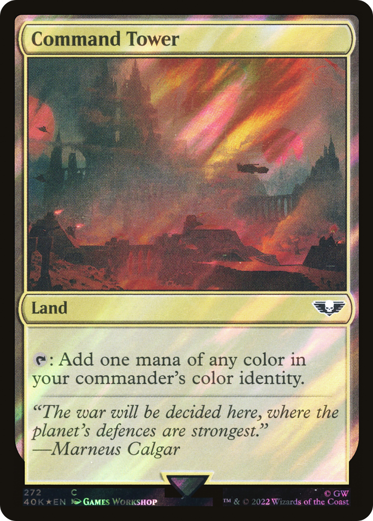 {C} Command Tower (272) (Surge Foil) [Universes Beyond: Warhammer 40,000][SF 40K 272]