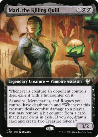 {R} Mari, the Killing Quill (Extended Art) [Streets of New Capenna Commander][NCC 097]