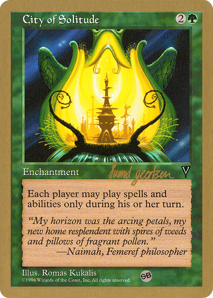 {R} City of Solitude (Svend Geertsen) (SB) [World Championship Decks 1997][GB WC97 SG102SB]